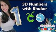 3D Numbers with Shaker (Cricut & Cameo) FREE TEMPLATE
