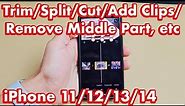iPhone 11/12/13/14/15: How to Trim/Cut/Split/Add Clips/Remove Parts of Videos, etc (Edit Videos)