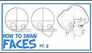 How To Draw Faces- Side View: CARTOONING 101 #3