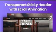 How to create a Transparent Sticky Header in WordPress with Elementor