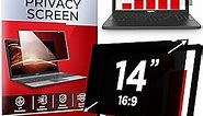 14 Inch 16:9 Laptop Privacy Screen Filter - Computer Monitor Privacy Shield and Anti-Glare Protector