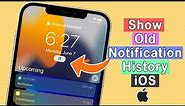 How to See Old Notification on iOS | Show History Notification iPhone