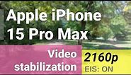 4K 2160p 30fps (stabilization test, 5x telephoto camera) - Apple iPhone 15 Pro Max video sample