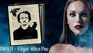 Edgar Allen Poe Collection of 4 (8x10) UNFRAMED Gothic Decor Wall Art Prints Gifts Quote The Raven NEVERMORE Edgar Allen Poe Decor Poem - Aesthetic Grunge Vintage Wimsigoth Eclectic Decorations