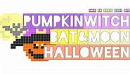 how to draw pumpkin witch halloween | bats moon dark night | spooky doodle | pixel art perler beads