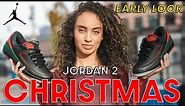 A perfect holiday sneaker? Air Jordan 2 Christmas Early Look On Foot Review and How to Style