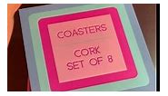 Funny Coasters | Cute Coasters | 8 Cork Coasters in Gift Box | Hostess Gifts | Funny Housewarming Gifts