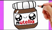 HOW TO DRAW A CUTE NUTELLA kawaii/ como desenhar nutella kawaii/ como dibujar nutella kawaii