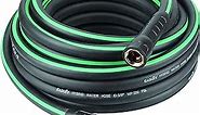 Hybrid Garden Hose 5/8 IN. x 50 FT, Heavy Duty, Lightweight, Flexible with Swivel Grip Handle and Solid Brass Fittings