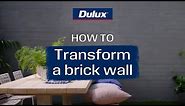How to transform a brick wall using Dulux Texture Medium Cover