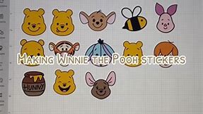 Winnie the Pooh stickers #cricut #customstickers #winniethepooh #cricutprintablevinyl #printablevinyl #customstickershop #cricutprintthencut