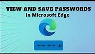 How to View and Save Passwords in Microsoft Edge (2024)