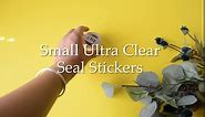 Ultra Clear Retail Wafer Seals for Mailing Packaging .5 Inch Round Circle Dots 1,000 Adhesive Stickers
