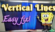 how to repair a vertical bar lines in samsung curve tv...