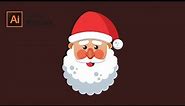 How to draw a Flat Design Santa Claus in Adobe illustrator