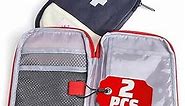 2Pcs Empty First Aid Bag Emergency Kit - Travel Size Survival Kit Small Medicine Bag, 7х5 inch size, Office First Aid Kit Outdoor First Aid Kit For Car - Home First Aid Empty Medicine Bag