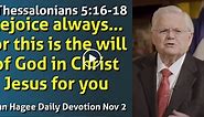 1 Thessalonians 5:16-18 - John Hagee Daily Devotion (November-02-2023) - Sermons Online