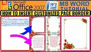 PAGE BORDER II HOW to DOWNLOAD & Add CUSTOMIZED page border using Microsoft Word II MS WORD TUTORIAL
