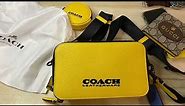 Unboxing Coach Men Slim Crossbody Bag #Yellow Colour