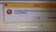 Fix iphone 5 5S 6 7 8 X 11 4013 error on itunes