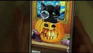 Cute Halloween live wallpaper with animated kitten for android phones and tablets