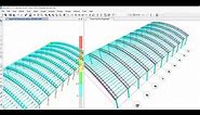 Design and analysis of a curved 3D Space truss in SAP2000 (In 1hour).