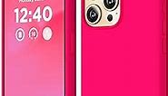 COFFKER Silicone Case for iPhone 15 Plus, Full Body Shockproof Protective Cove, Soft Anti-Scratch Microfiber Lining, Ultra-Thin Slim Cover Phone Case for iPhone 15 Plus 6.7", Neon Pink