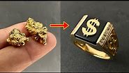 making 18k gold ring - handmade gold ring