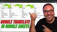 Google Translate in Google Sheets 101 (Google Translate Formula)