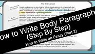 How to Write Essay Body Paragraphs - Step by Step