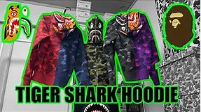 Bape Color Camo Tiger Shark Hoodie Review!!!