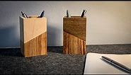 How to make wood pencil holder | Easy build |