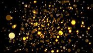 Shimmering Golden Particles on black background || Free Vj Loop Footage #Golden Glitter