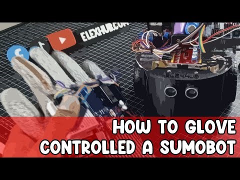 GLOVE Controlled SUMOBOT Using FLEX and MPU6050