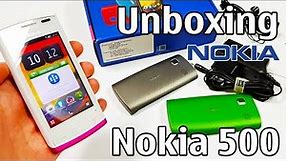Nokia 500 Unboxing 4K with all original accessories RM-750 review