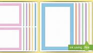 Pastel-themed Photo Frames Display Pack