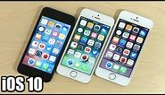 iPhone 5 vs iPhone 5S vs iPhone SE (iOS 10)