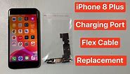 iPhone 8 Plus charging port flex cable replacement without board removal | Smile Phone