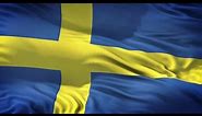 Sweden Flag 5 Minutes Loop - FREE 4k Stock Footage - Realistic Swedish Flag Wave Animation