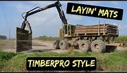 TimberPro TF830C Forwarder Laying Mats - Fast, Powerful and Efficient!!!
