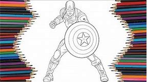 CAPTAIN AMERICA COLORING | Capitain America Coloring Page