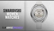 10 Best Selling Swarovski Women Watches [2018 ]: Swarovski Crystalline Oval White Watch