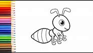 Ant Coloring for kids | Coloring pages | Easy Drawing