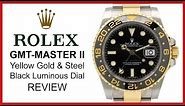 ▶ Rolex GMT-Master II Two-Tone, Yellow Gold & Steel, Black Ceramic, Rolesor, 116713 - REVIEW