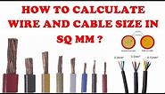 How to calculate the wire size (sq mm) | Explained In Tamil