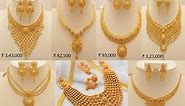 Latest Gold Jewelry Design with Price || Latest Bridal Gold Haram and Necklace Designs with price ||