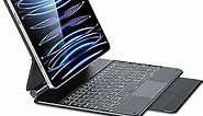 ESR iPad Air 11 inch Case with Keyboard(M2), iPad Air 6th Gen(2024) Rebound Case, Easy-Set Floating Cantilever Stand for iPad Pro 11/iPad Air 5/4, Precision Multi-Touch Trackpad, Backlit Keys, Black