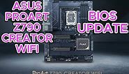 ASUS PROART Z790 CREATOR WIFI BIOS UPDATE | How to Update BIOS on ASUS ProArt Z790 Creator WiFi