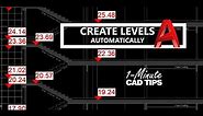 Create Elevation Levels Automatically in AutoCAD (AutoCAD Advance #4)