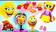 Emoji Movie Greedy Granny Game with Smiler, Jailbreak and Gene! Help them get Starburst Candy!
